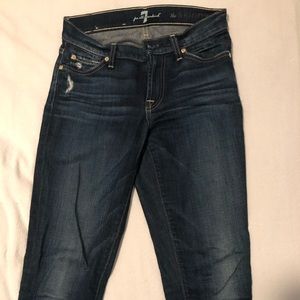 7 for all mankind skinny dark wash jeans SZ 25